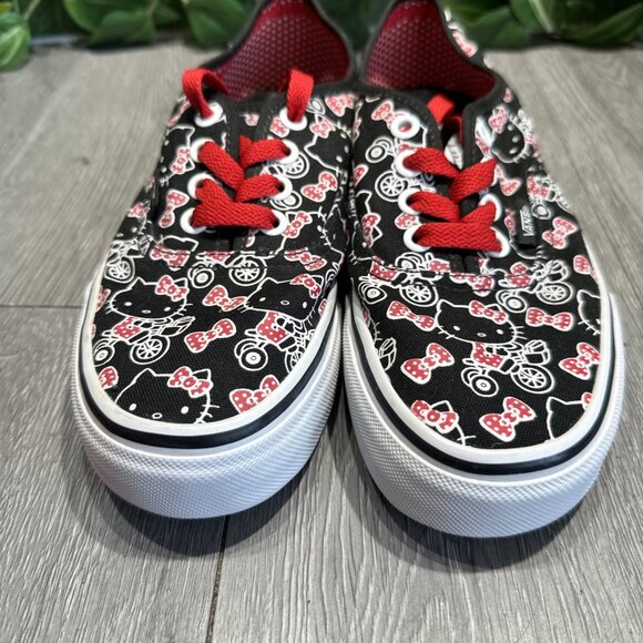 VANS Authentic Womens Hello Kitty Bike Black Red Sneakers Size 7 - Picture 3 of 11